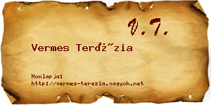 Vermes Terézia névjegykártya